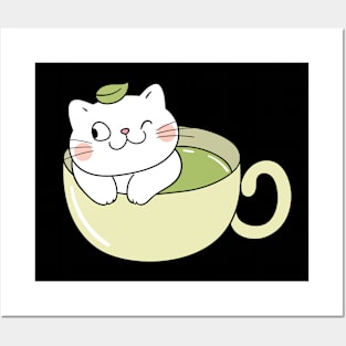 Matcha cat Posters and Art